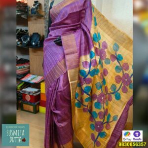 Handpainted Tussar Saree