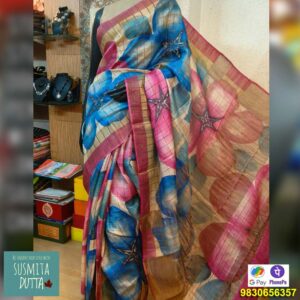 Handpainted Tussar Saree